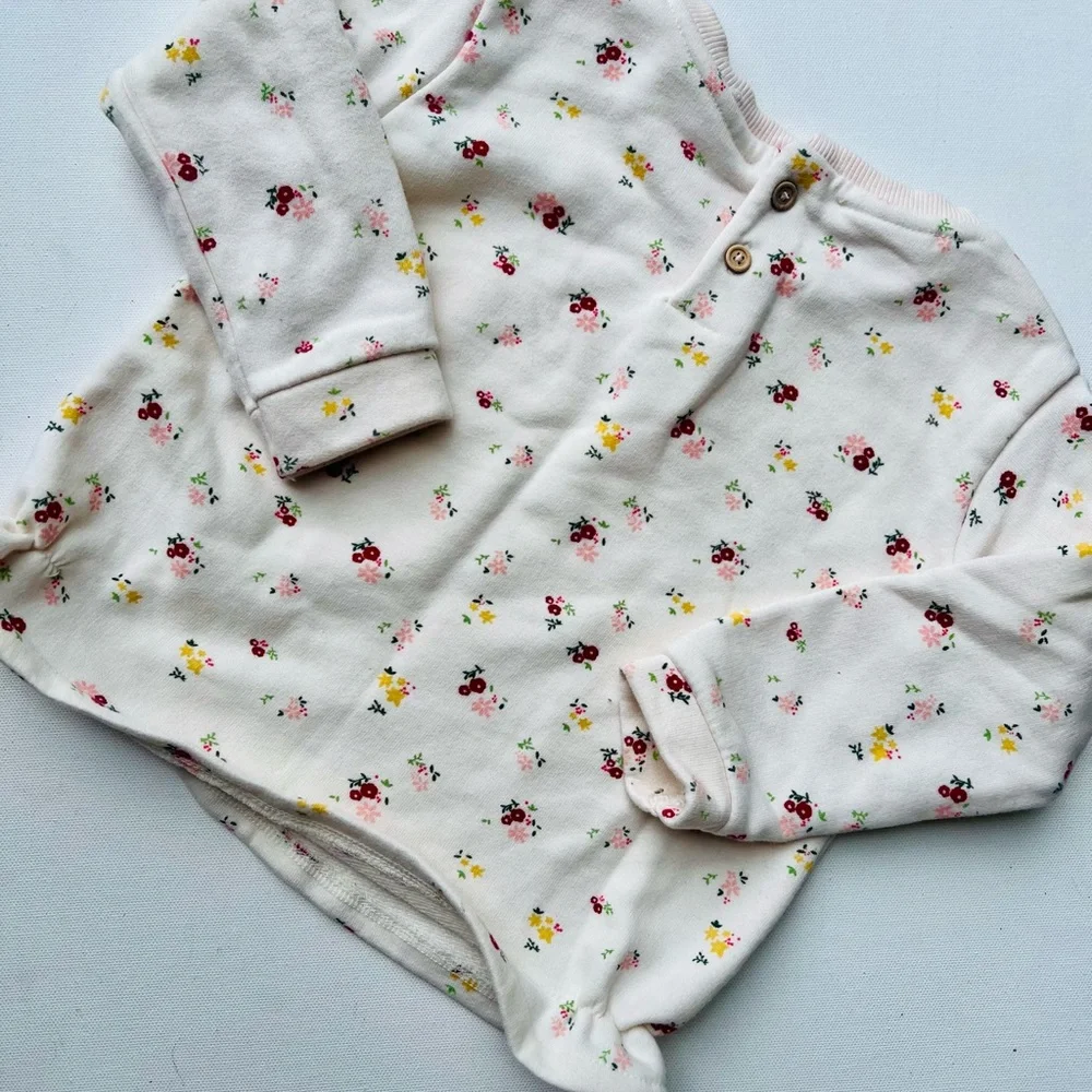 Zara Baby “Happy & Soft “ Floral Sweatshirt